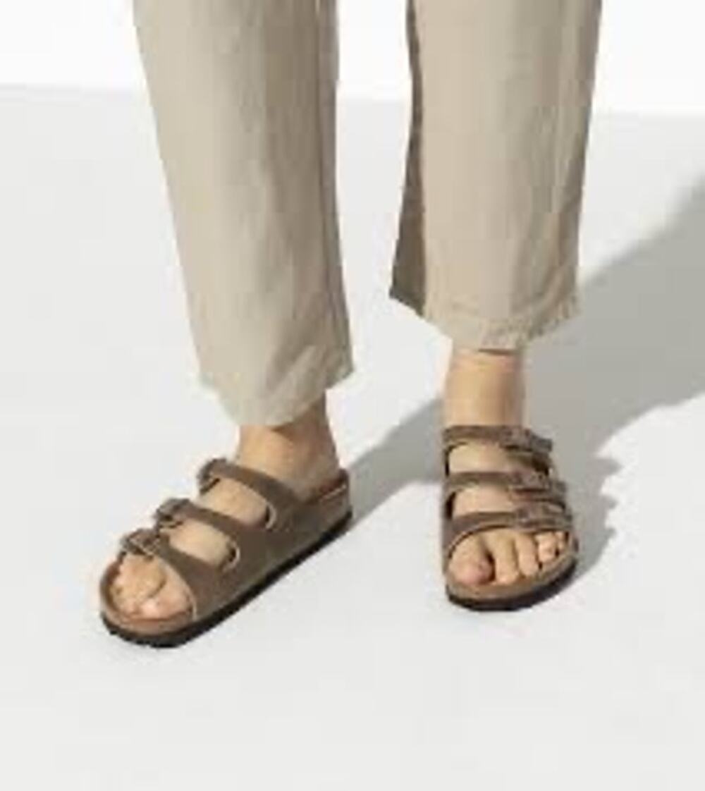 Birkenstock Florida sz 36 brown leather 3strap sandal boho summer comfort